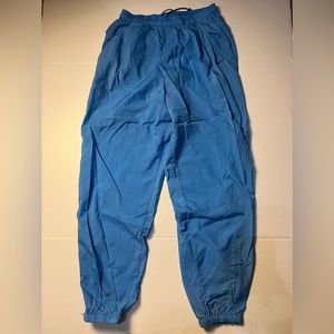 VINTAGE Nike Pants Mens Large Blue Track Jogger Zip Legs Sports Windbreaker 90s